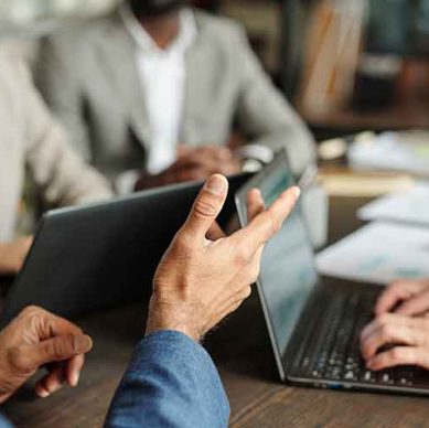 Small business owner creating website in 2025